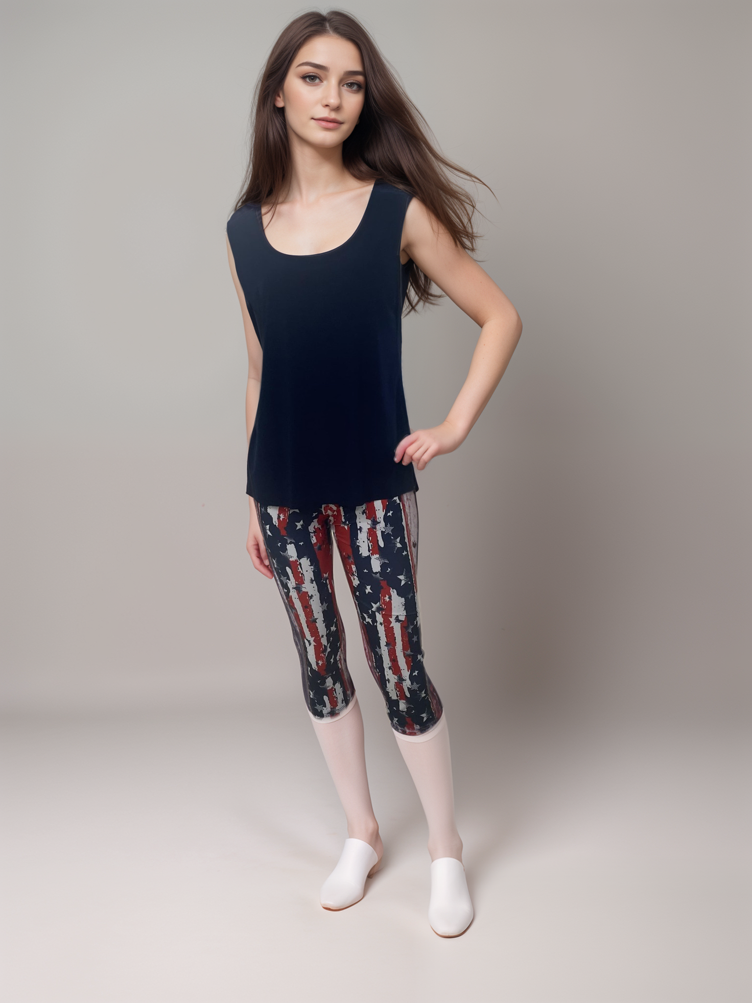 Round Neck Basic Solid Tank Top - T318