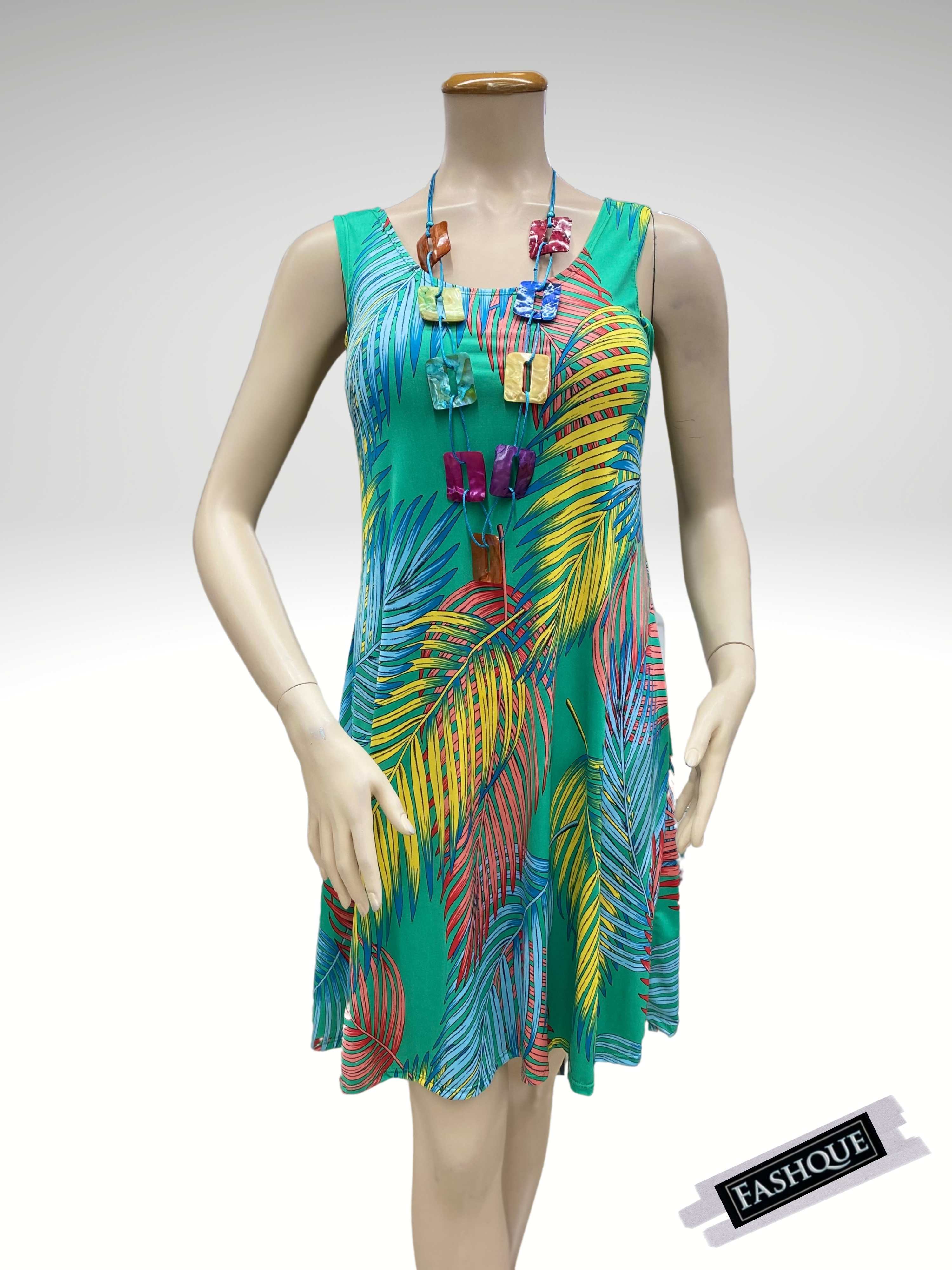 FASHQUE - SUNDRESS - Skater Style tank dress with square back  - D001 SALE