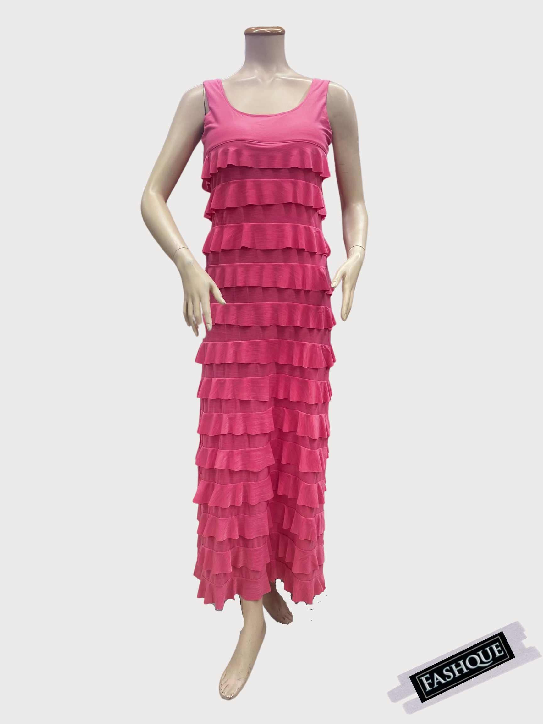 FASHQUE - Ruffle Maxi Dress Sleeveless PRINTED - D211 SALE