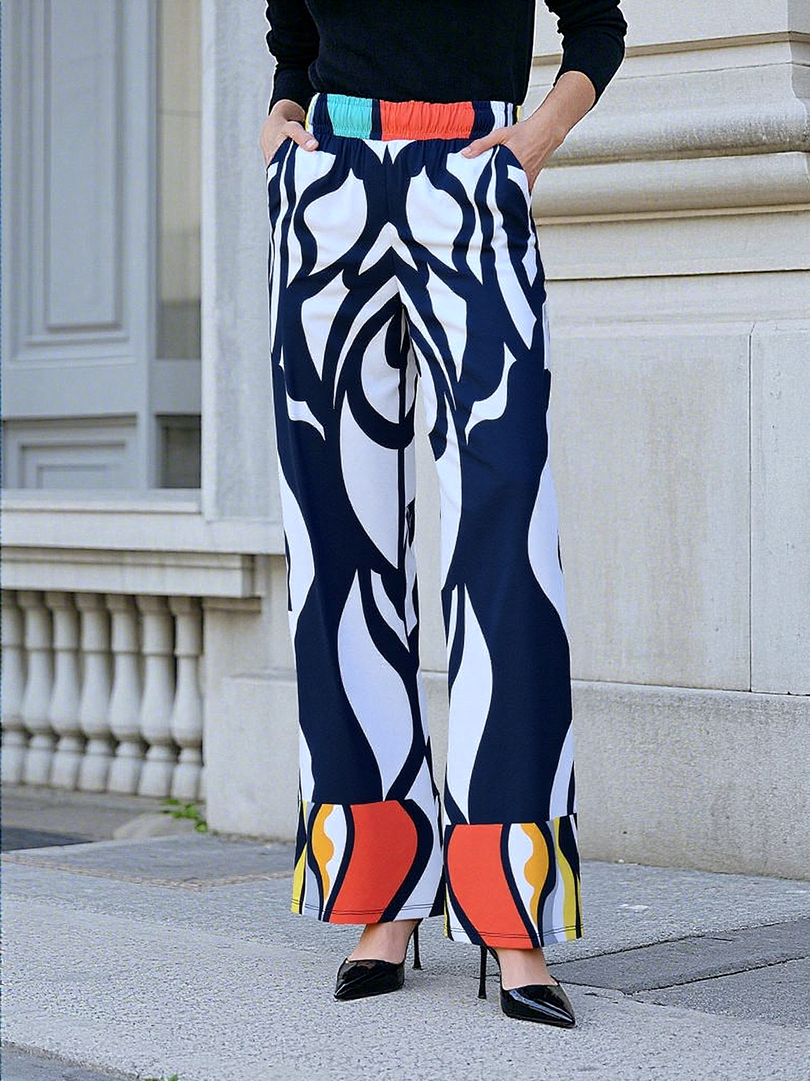 Pull on elasticized Palazzo - P2039