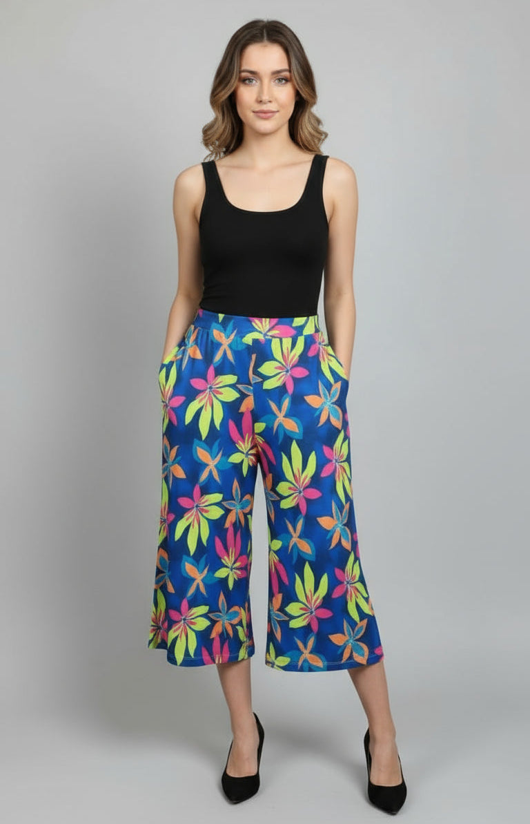 Royal Elastic waist wide leg Pull-on Gaucho - P2006