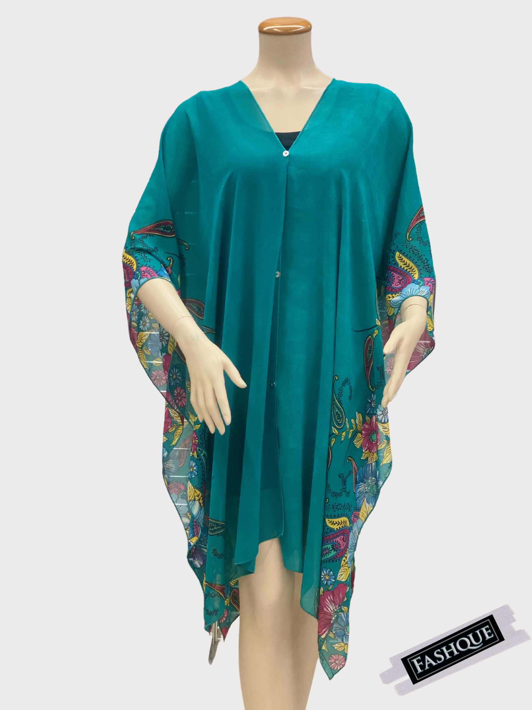 COVER UP WITH BUTTONS EMBELISHMENT-MULTI WAY WEAR - T6108