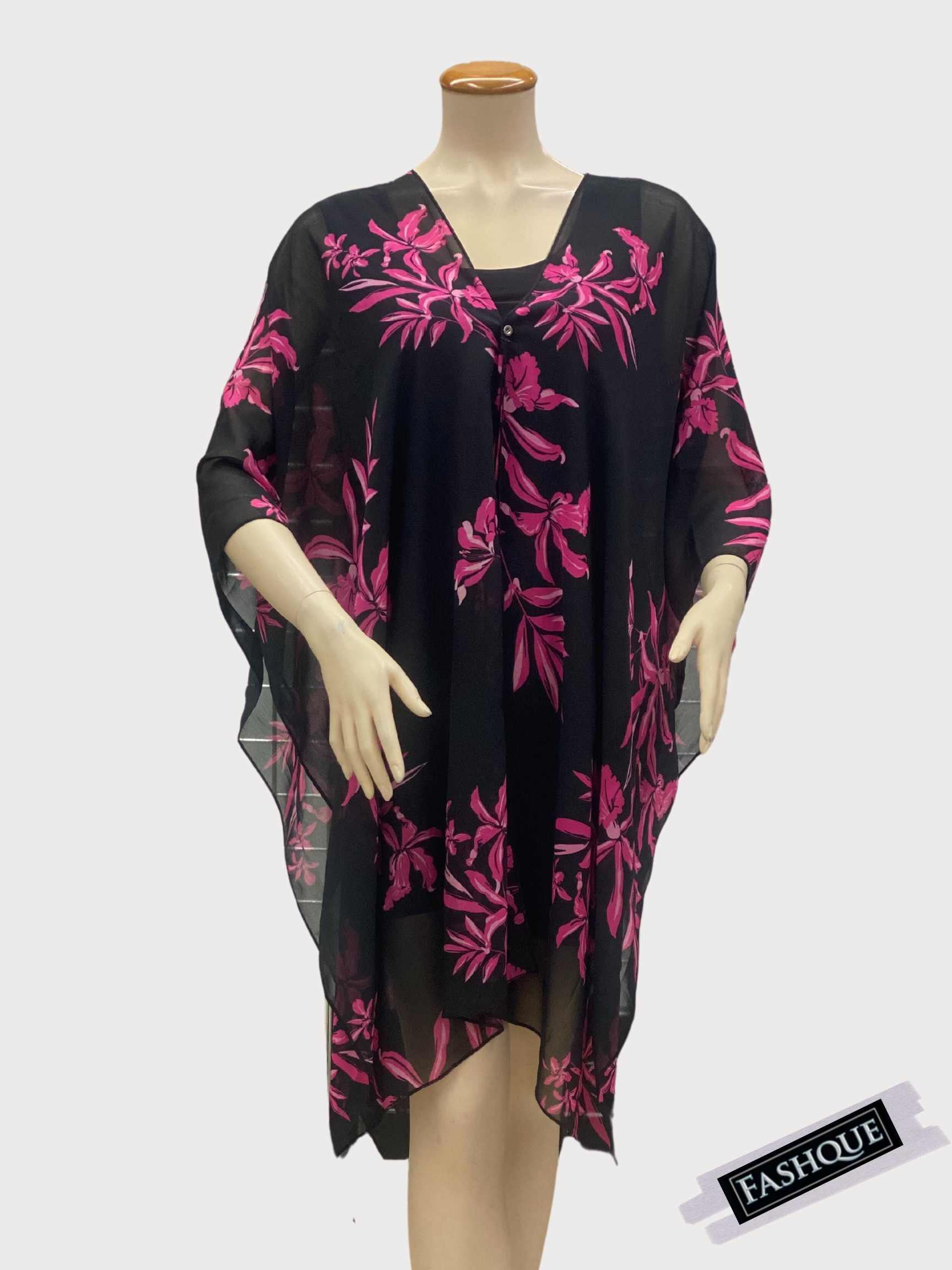 COVER UP WITH BUTTONS EMBELISHMENT-MULTI WAY WEAR - T6108