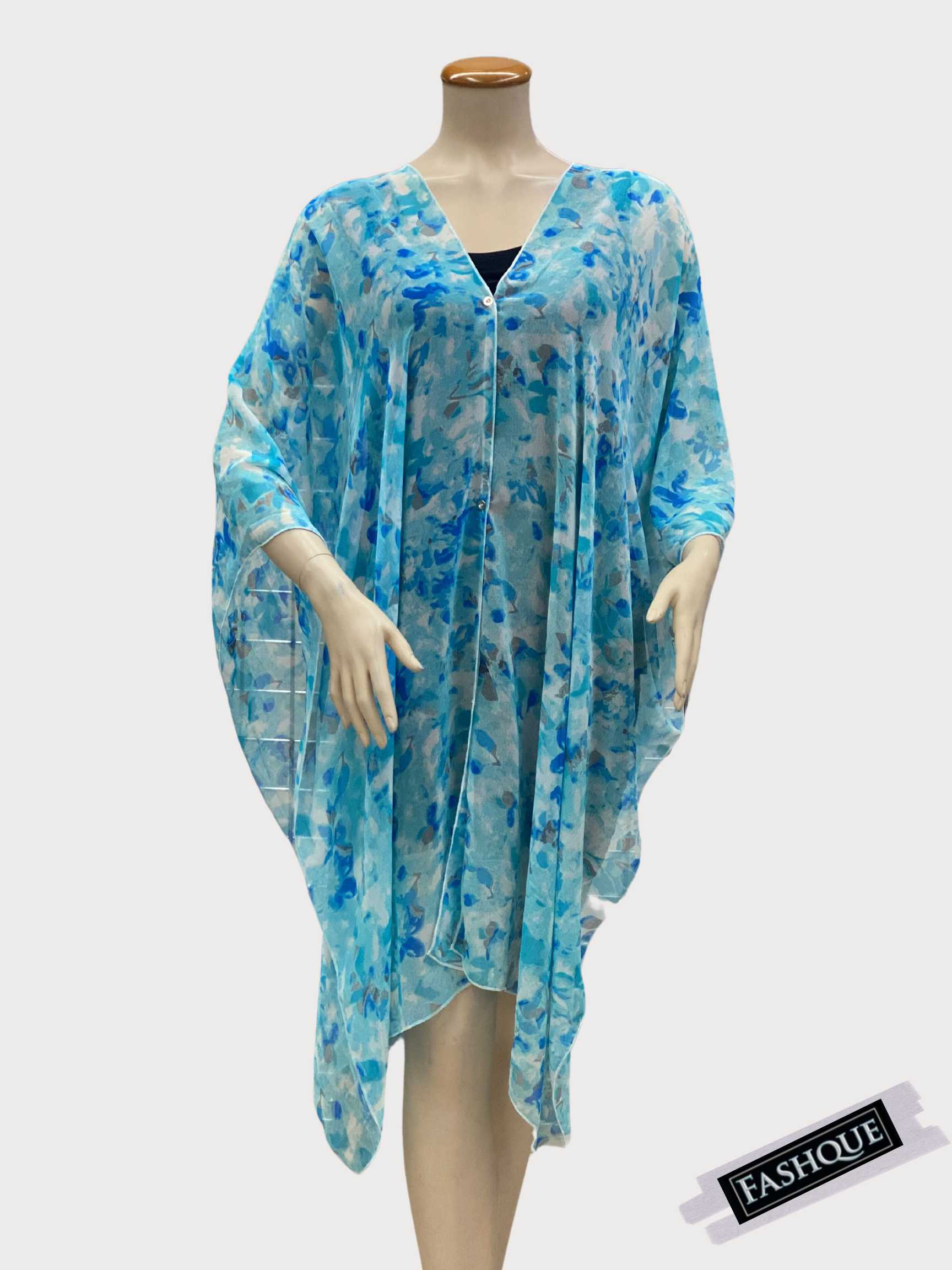 COVER UP WITH BUTTONS EMBELISHMENT-MULTI WAY WEAR - T6108