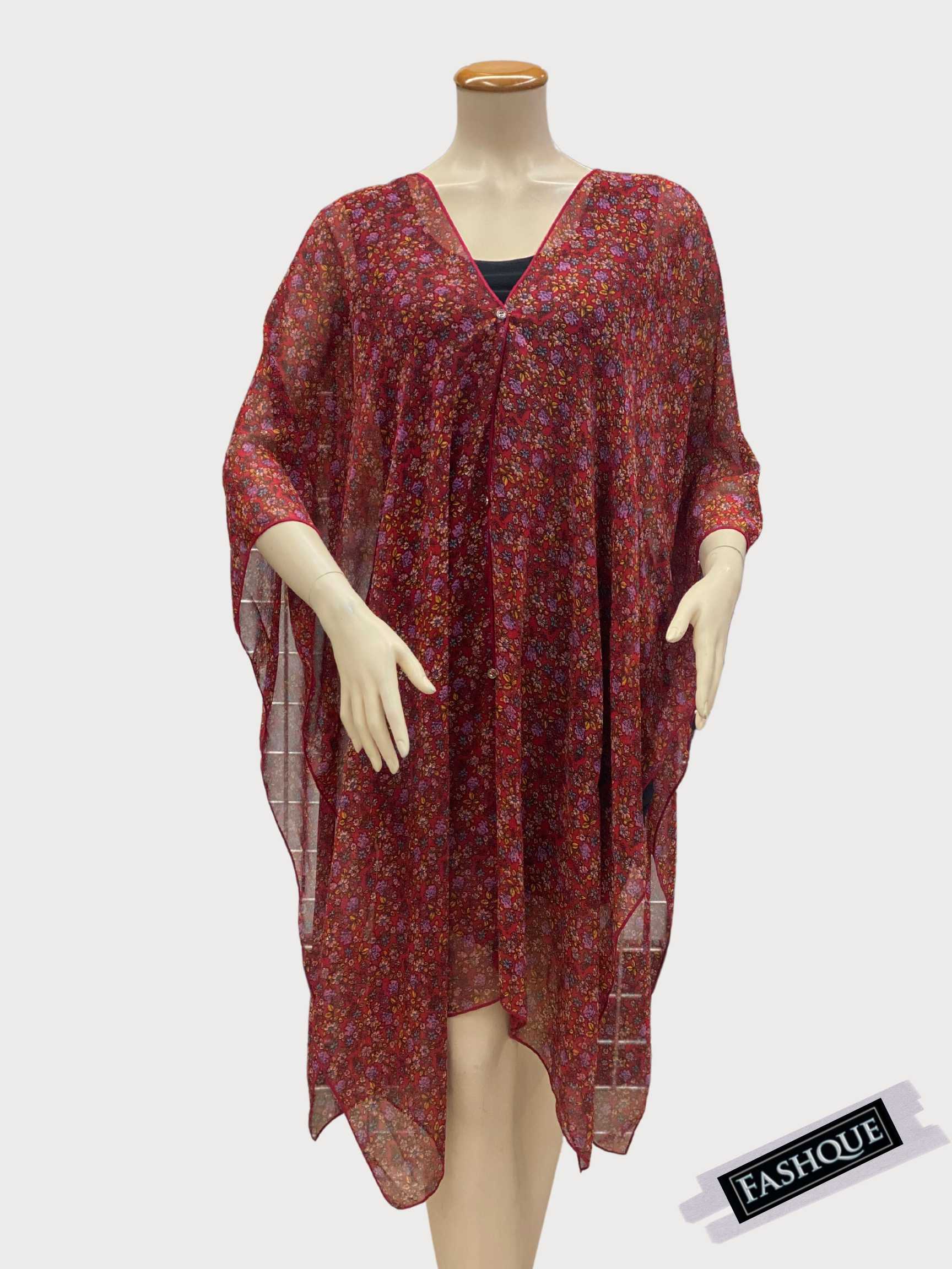 COVER UP WITH BUTTONS EMBELISHMENT-MULTI WAY WEAR - T6108