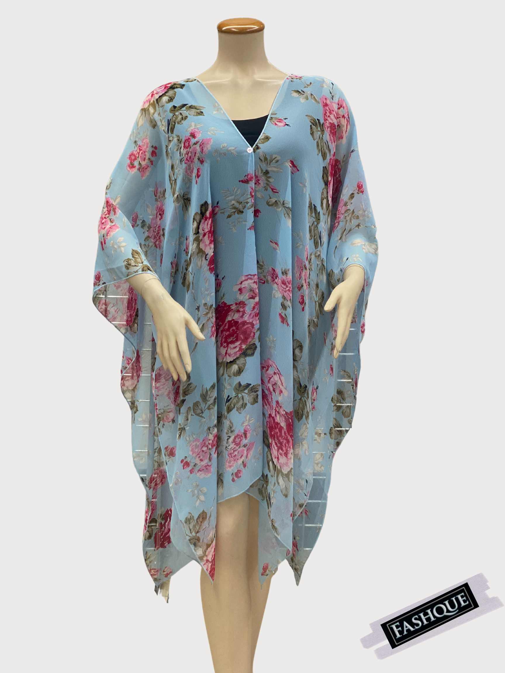 COVER UP WITH BUTTONS EMBELISHMENT-MULTI WAY WEAR - T6108