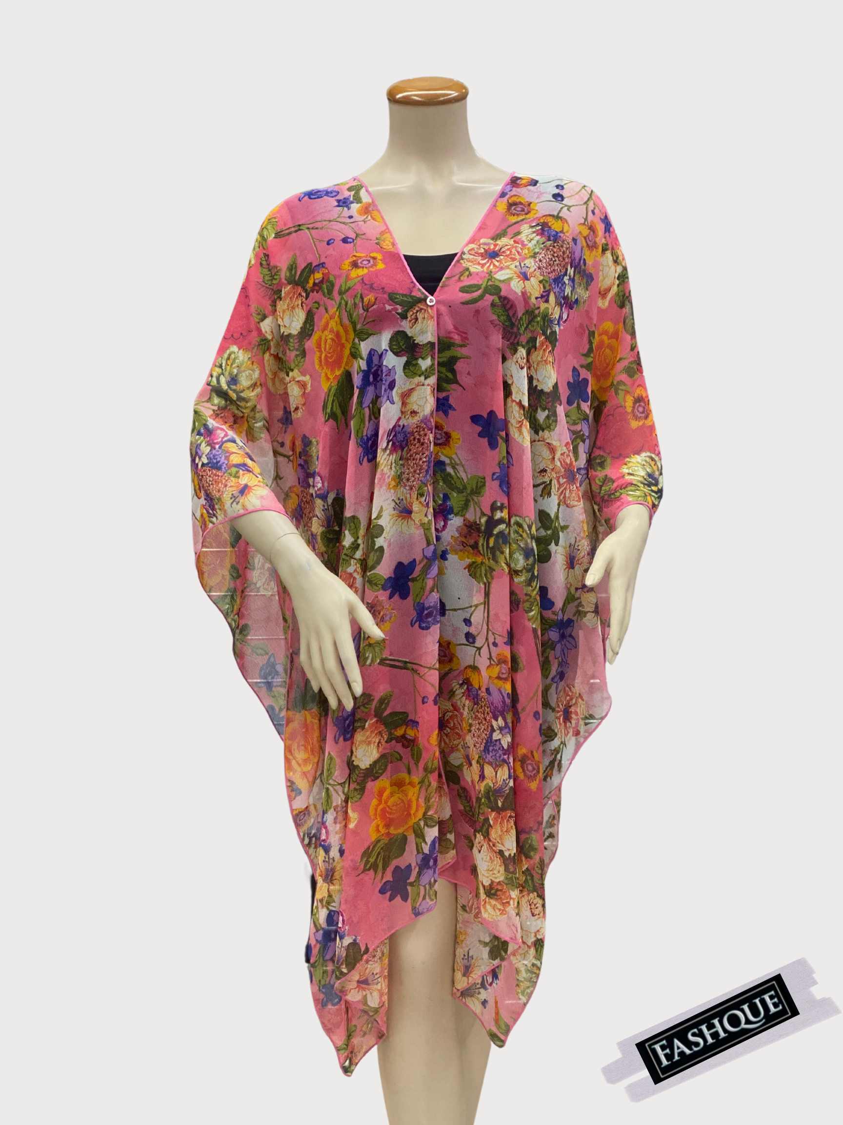 COVER UP WITH BUTTONS EMBELISHMENT-MULTI WAY WEAR - T6108