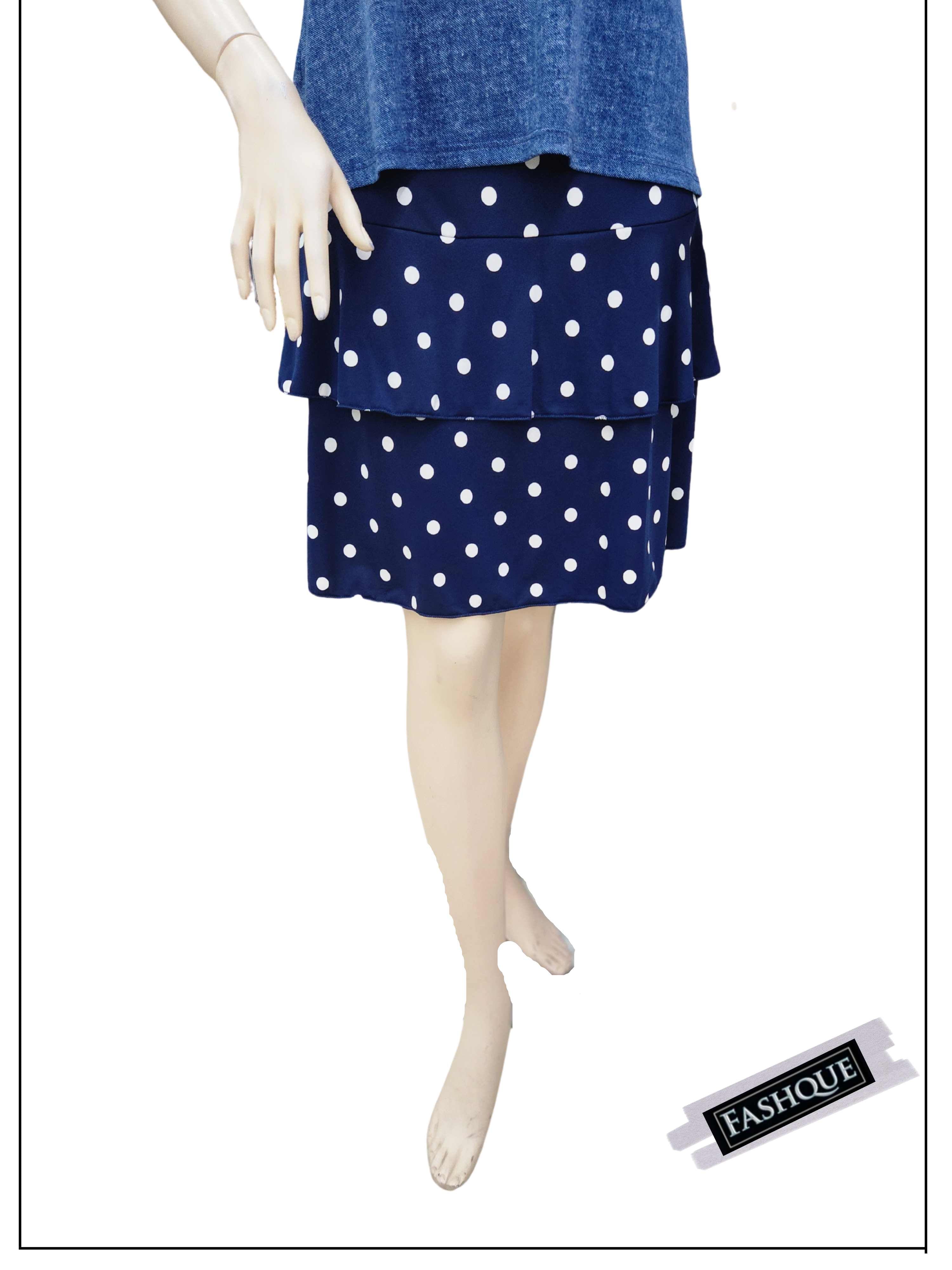 FASHQUE - 3 Tier PRINTED SKORT with the Ruffle in the center - SH001