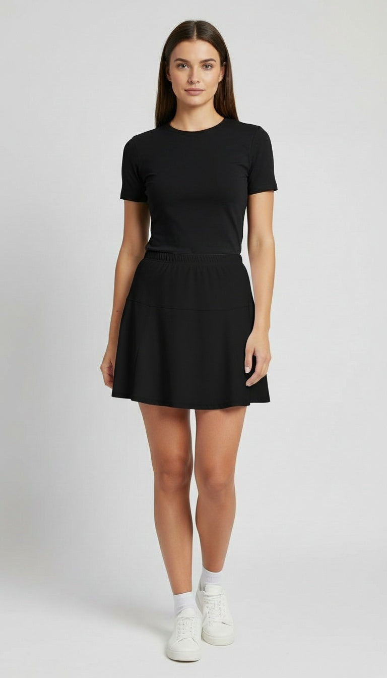 Women Solid Golf Short Skort with Pockets - SK013