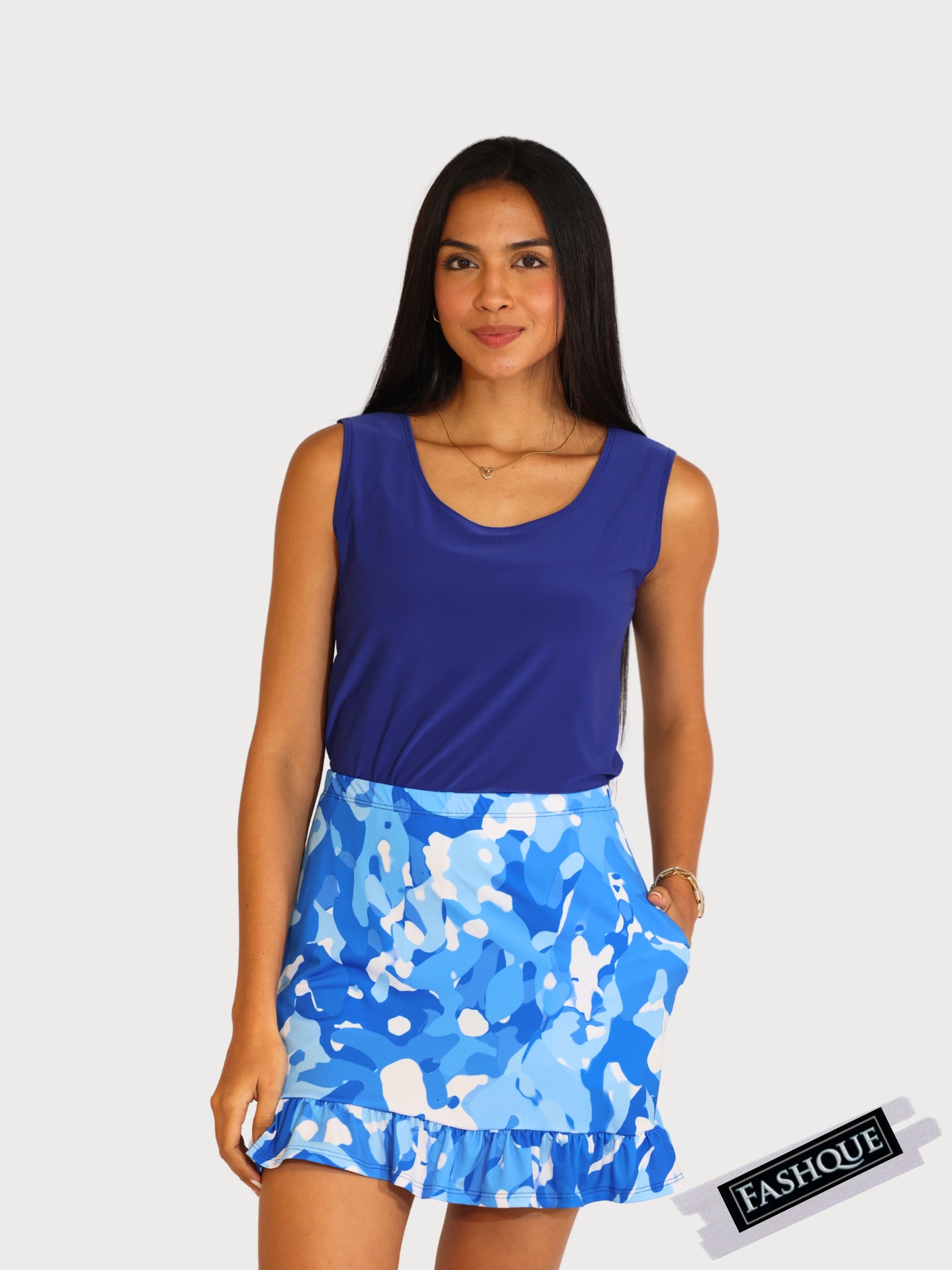 FASHQUE - Women Golf Skort with ruffle on bottom & Pockets - SK2014