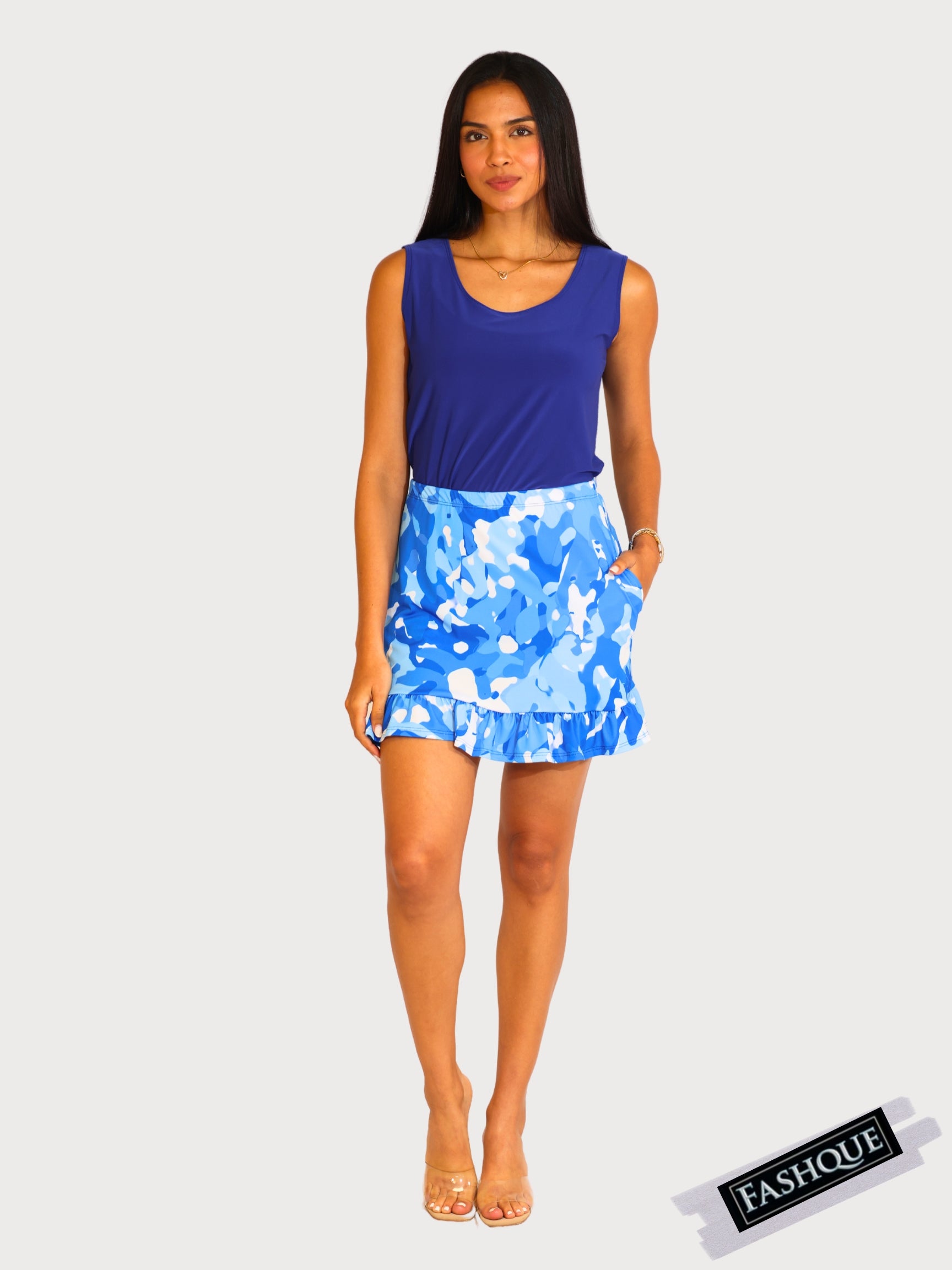 FASHQUE - Women Golf Skort with ruffle on bottom & Pockets - SK2014