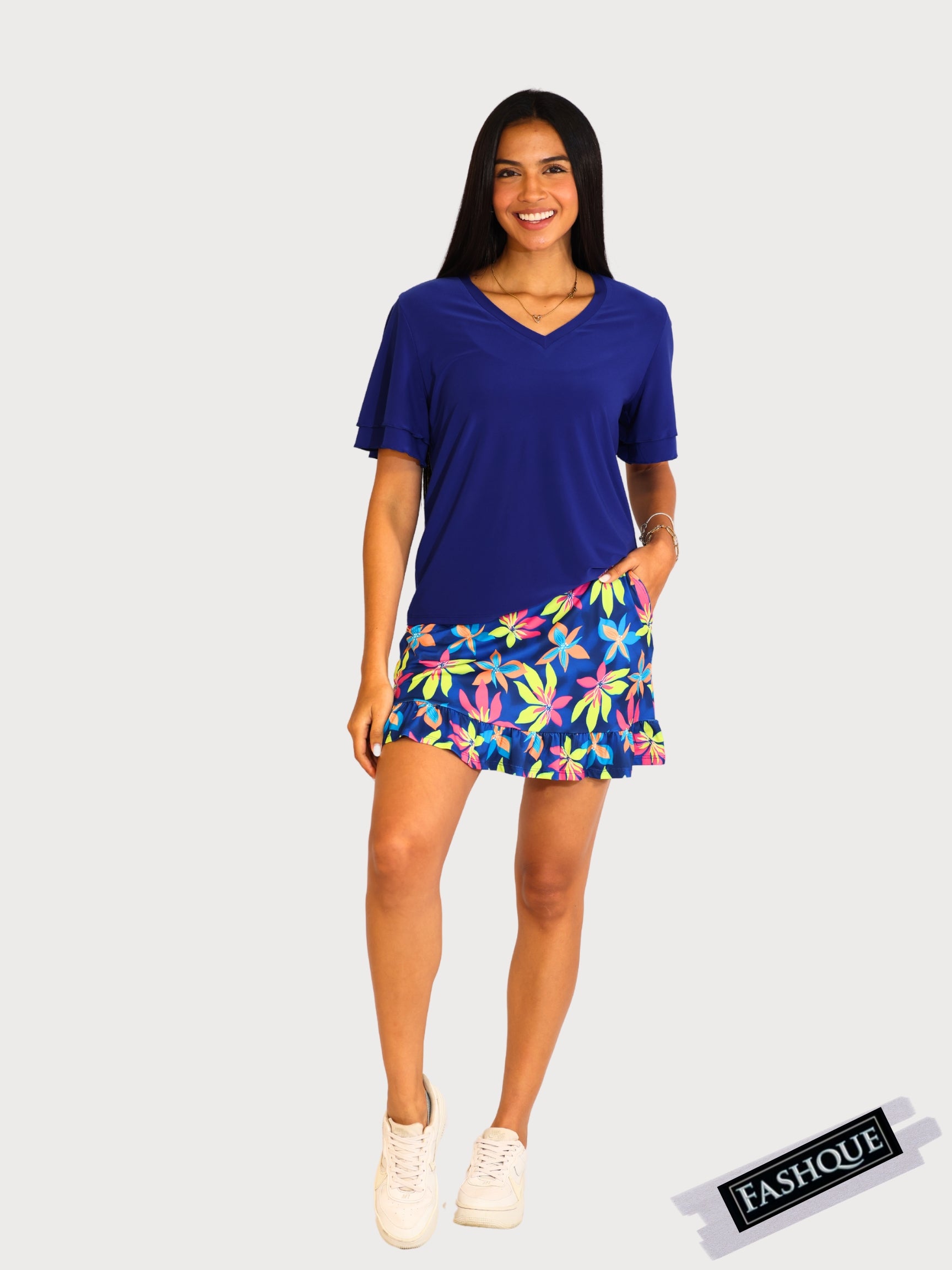 FASHQUE - Women Golf Skort with ruffle on bottom & Pockets - SK2014