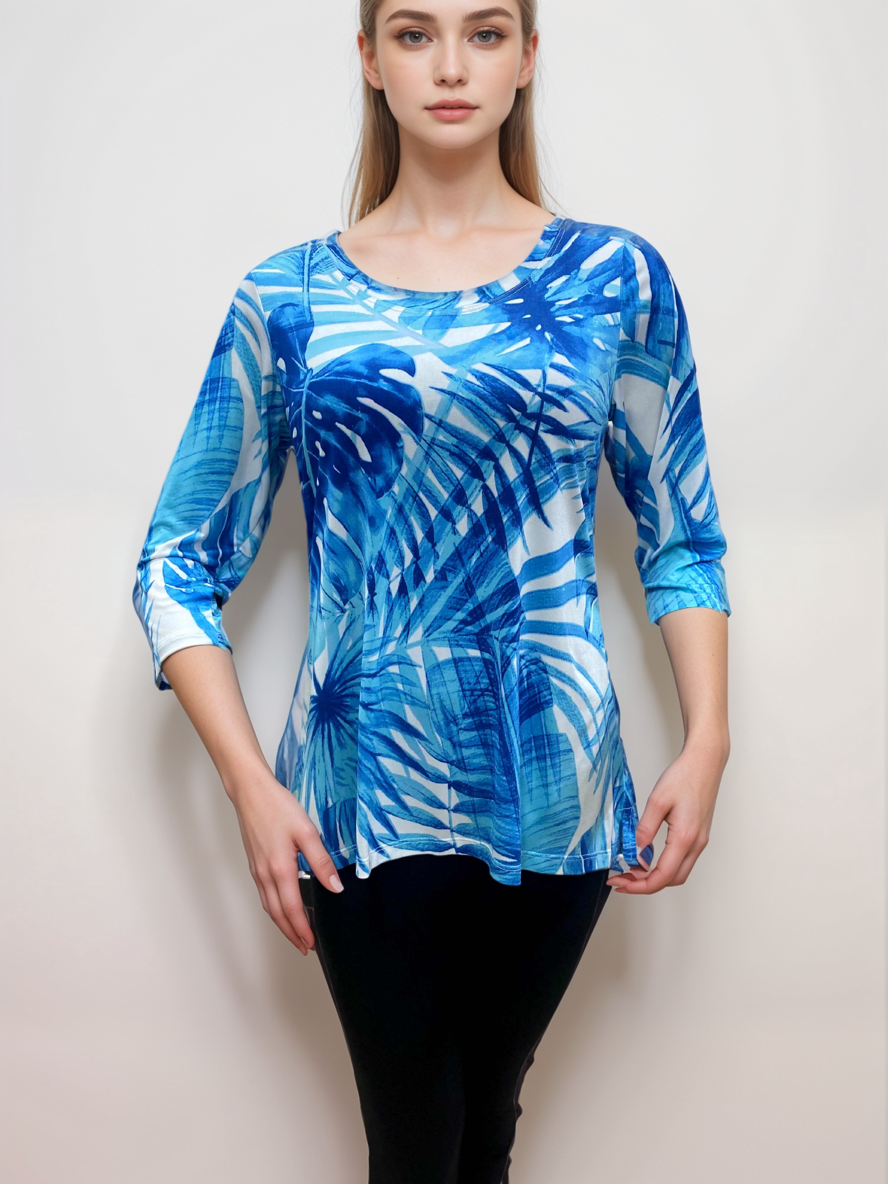 Elegant 3/4-Sleeve Shirt - T311