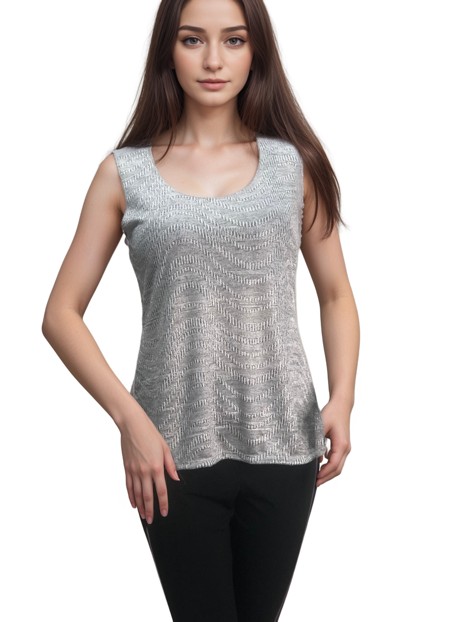 Round Neck Basic Solid Tank Top - T318