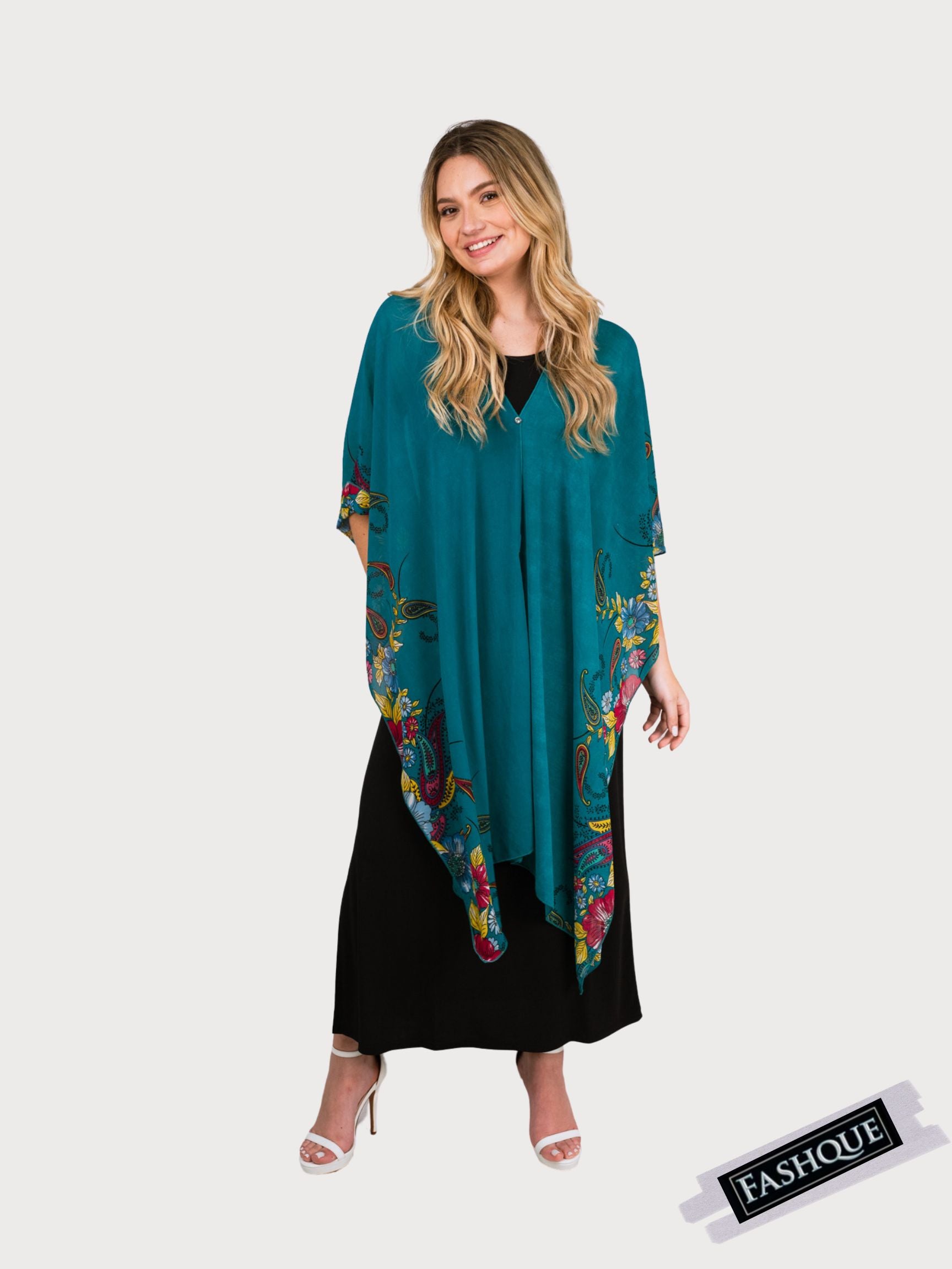 COVER UP WITH BUTTONS EMBELISHMENT-MULTI WAY WEAR - T6108