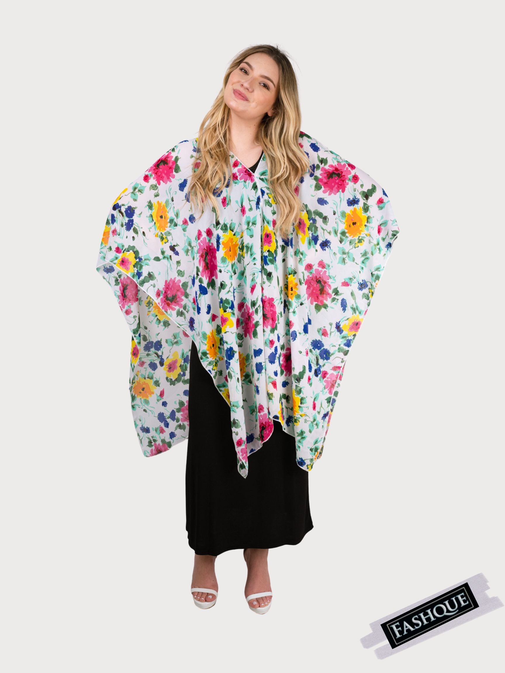 COVER UP WITH BUTTONS EMBELISHMENT-MULTI WAY WEAR - T6108