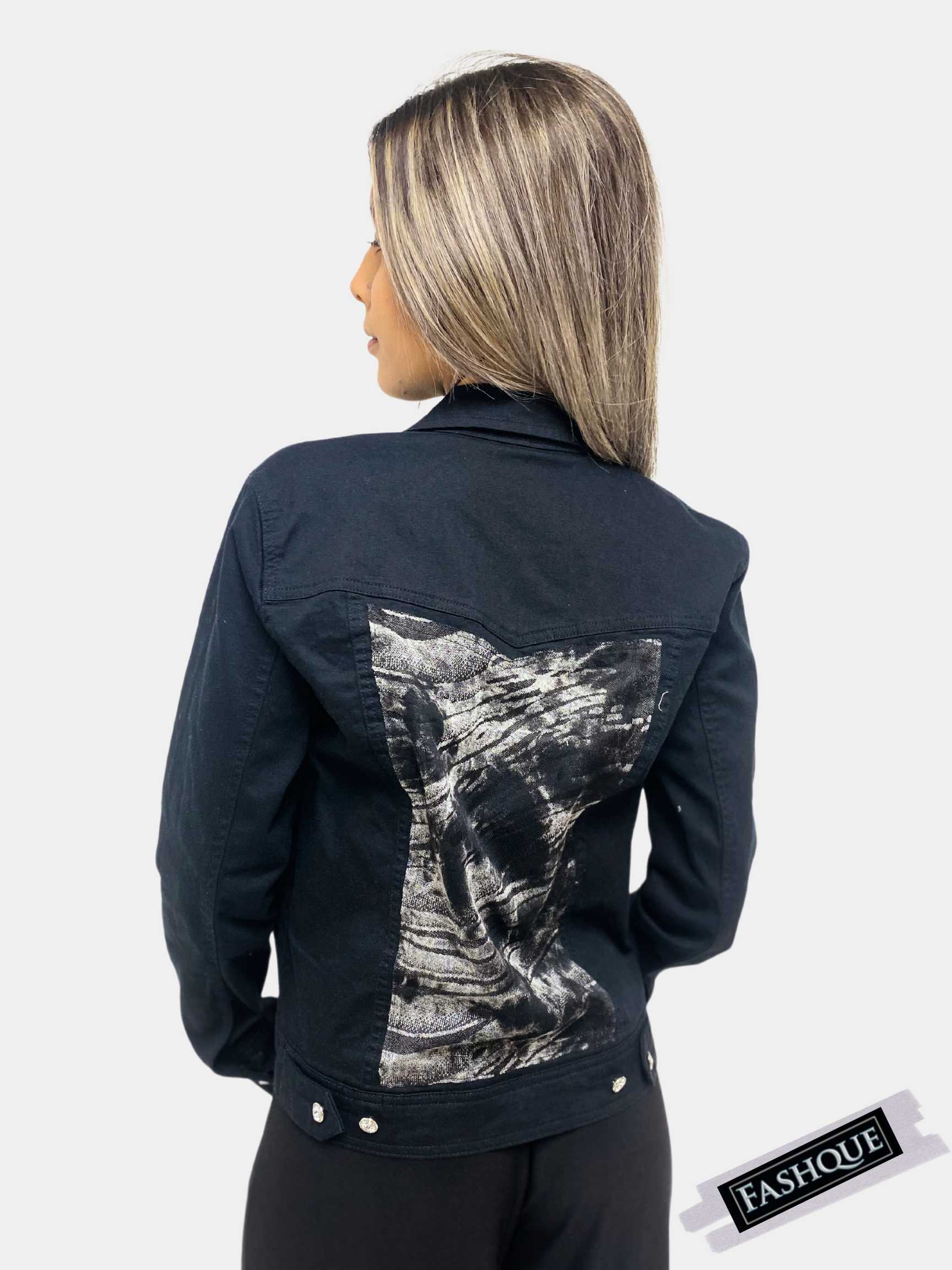 FASHQUE - Denim Jacket for women with Patchwork - T657