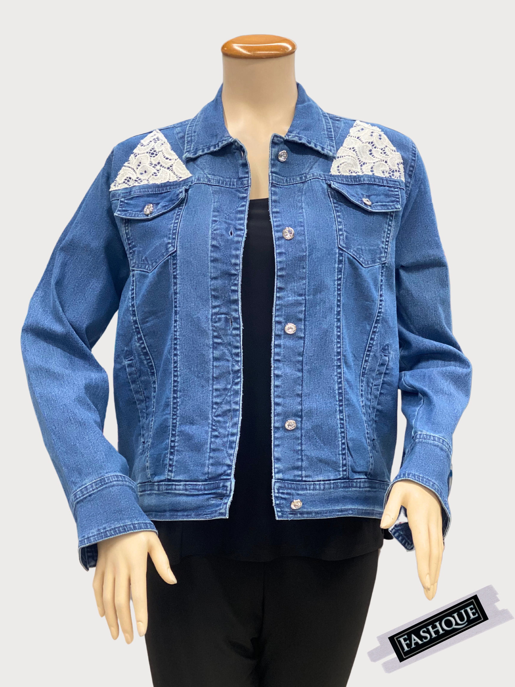 FASHQUE - Denim Jacket for women with Patchwork - T657