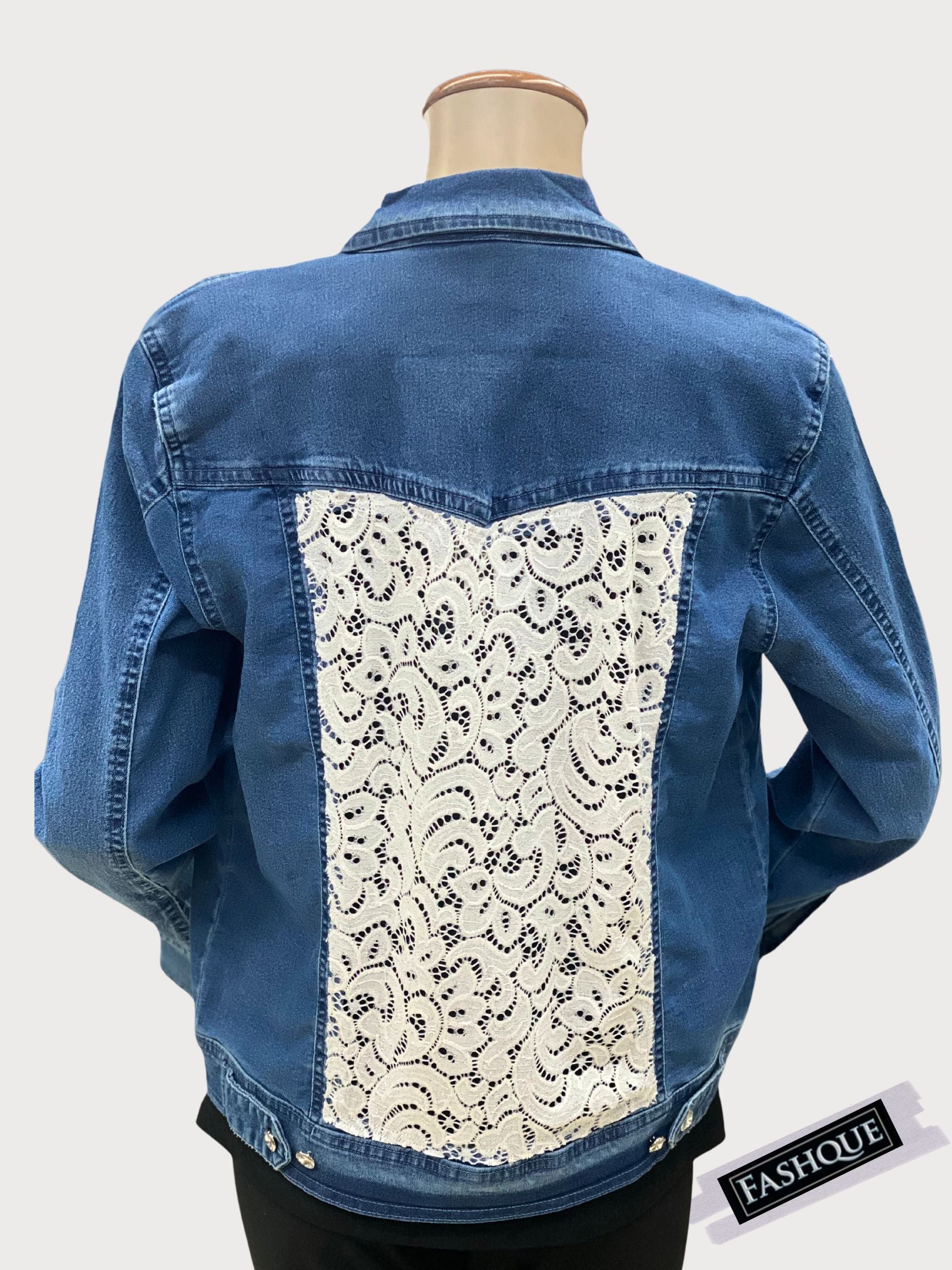 FASHQUE - Denim Jacket for women with Patchwork - T657