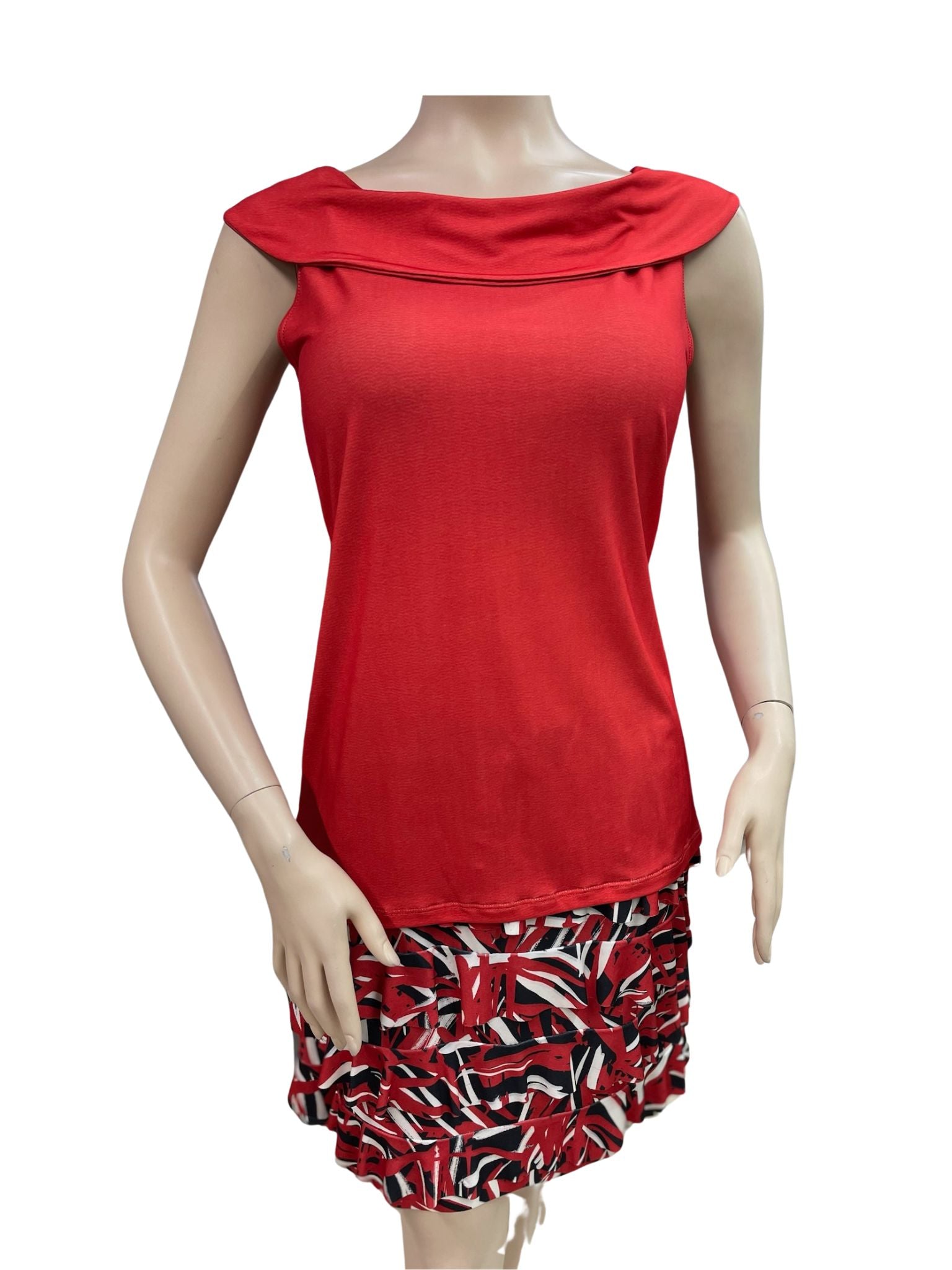 FASHQUE - COWL NECK SLEEVELESS TOP - T662