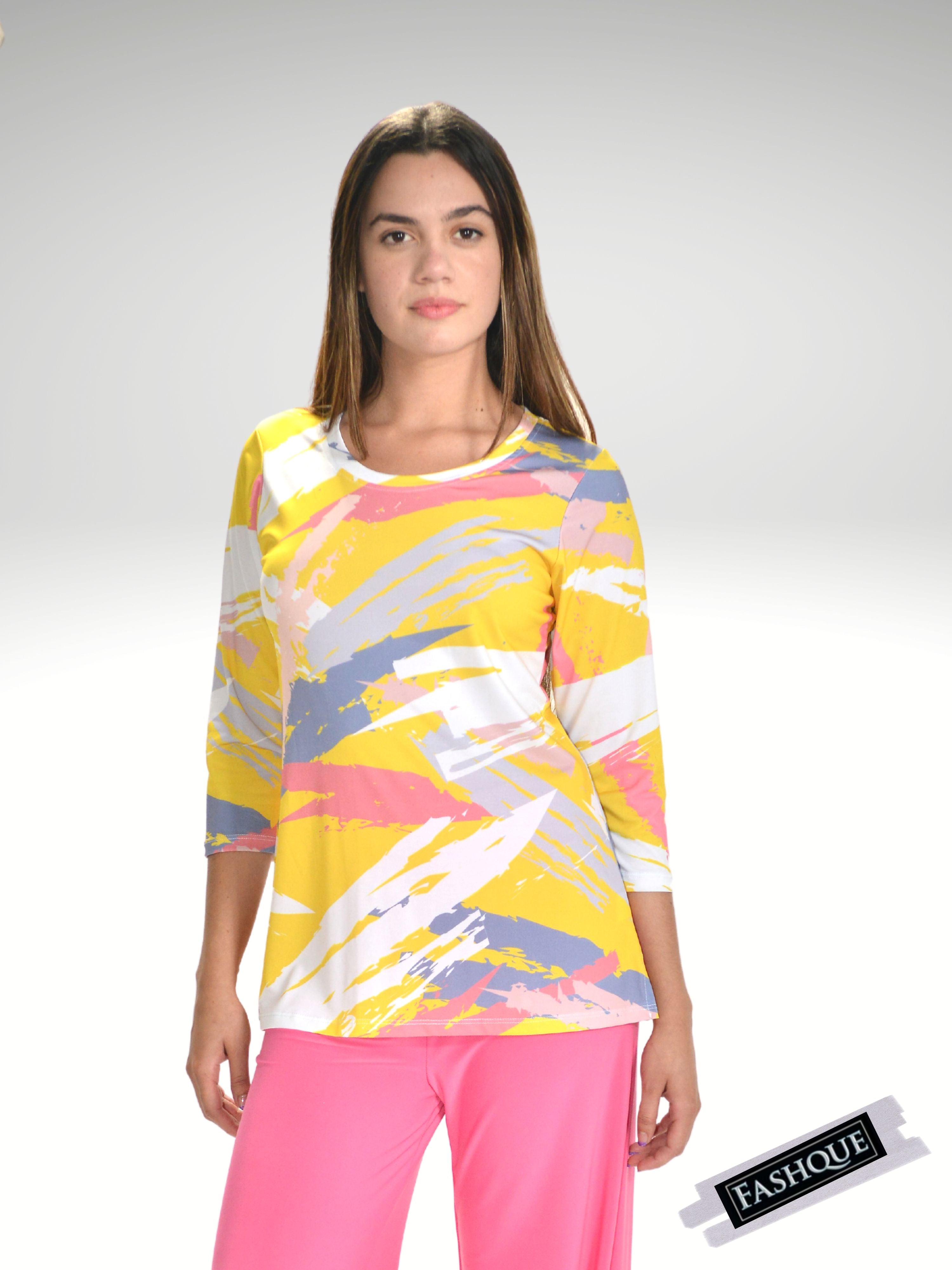 FASHQUE - TOP DIGITAL PRINT TUNIC - T1002 SALE