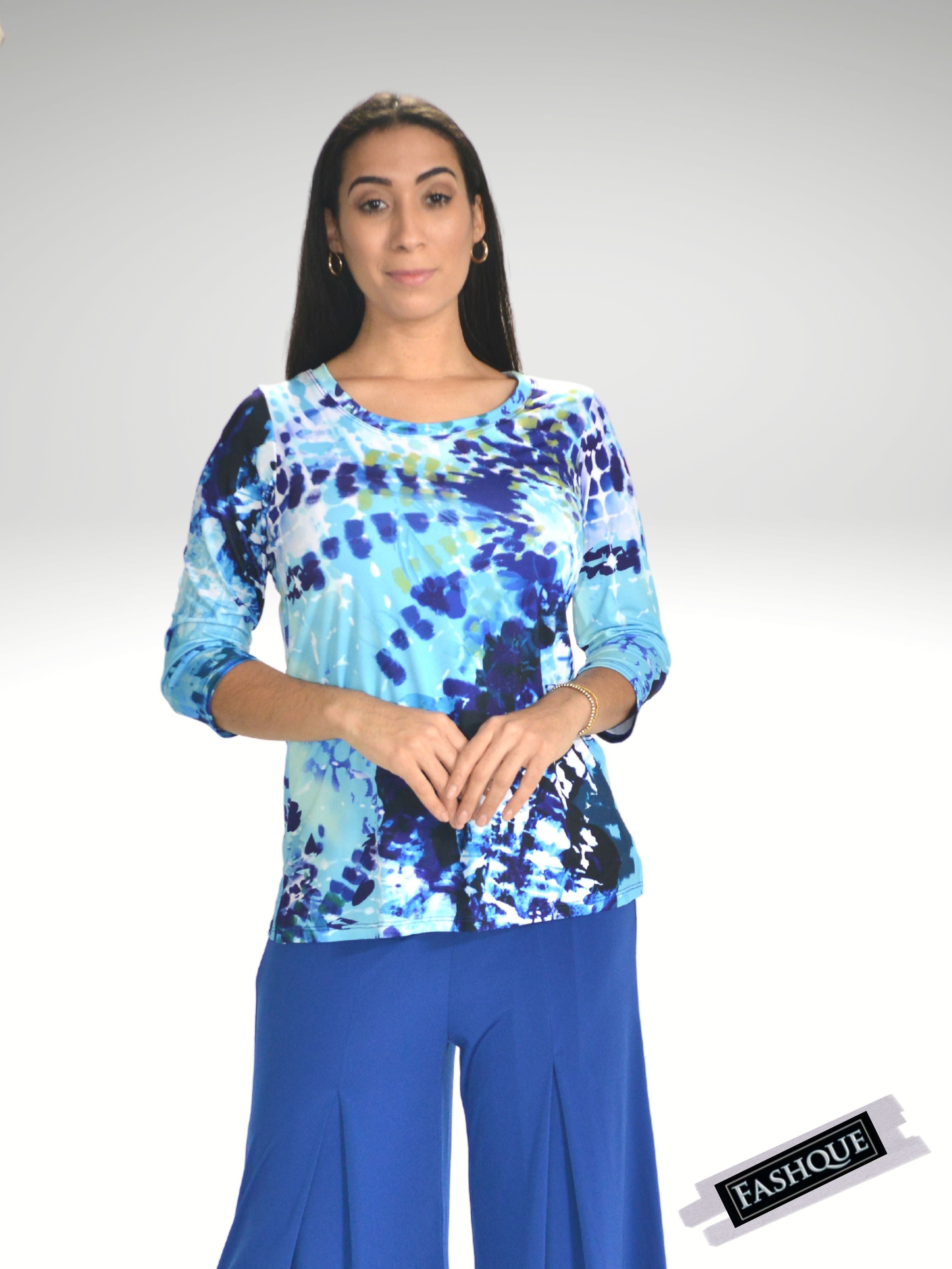 FASHQUE - TOP DIGITAL PRINT TUNIC - T1002 SALE