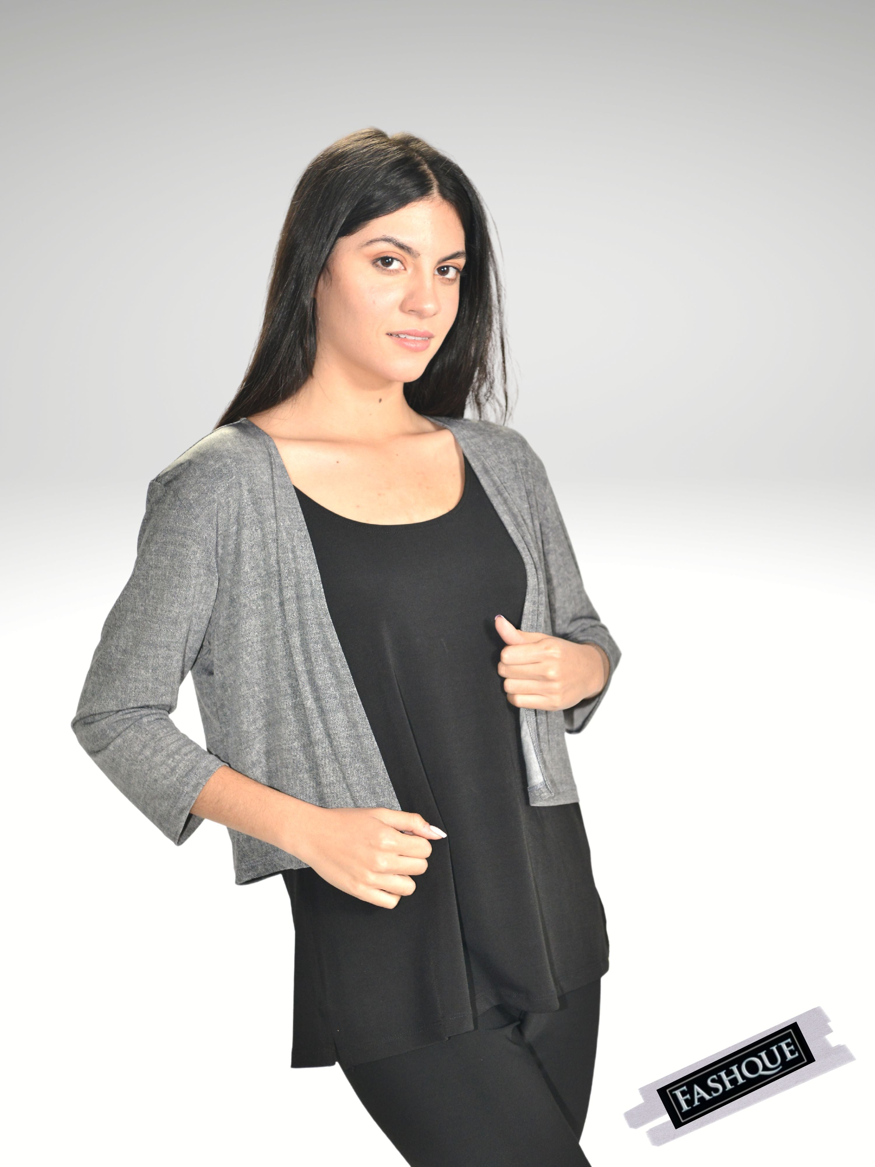 FASHQUE - Bolero with 3/4 Sleeves - T360