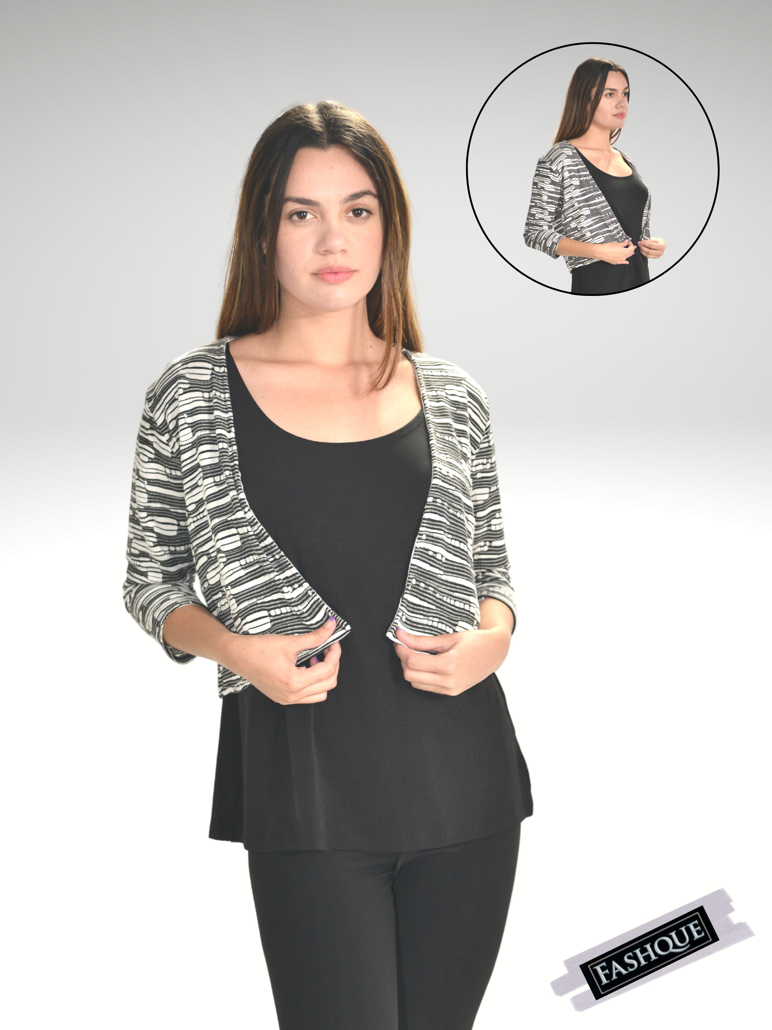 FASHQUE - Bolero with 3/4 Sleeves - T360