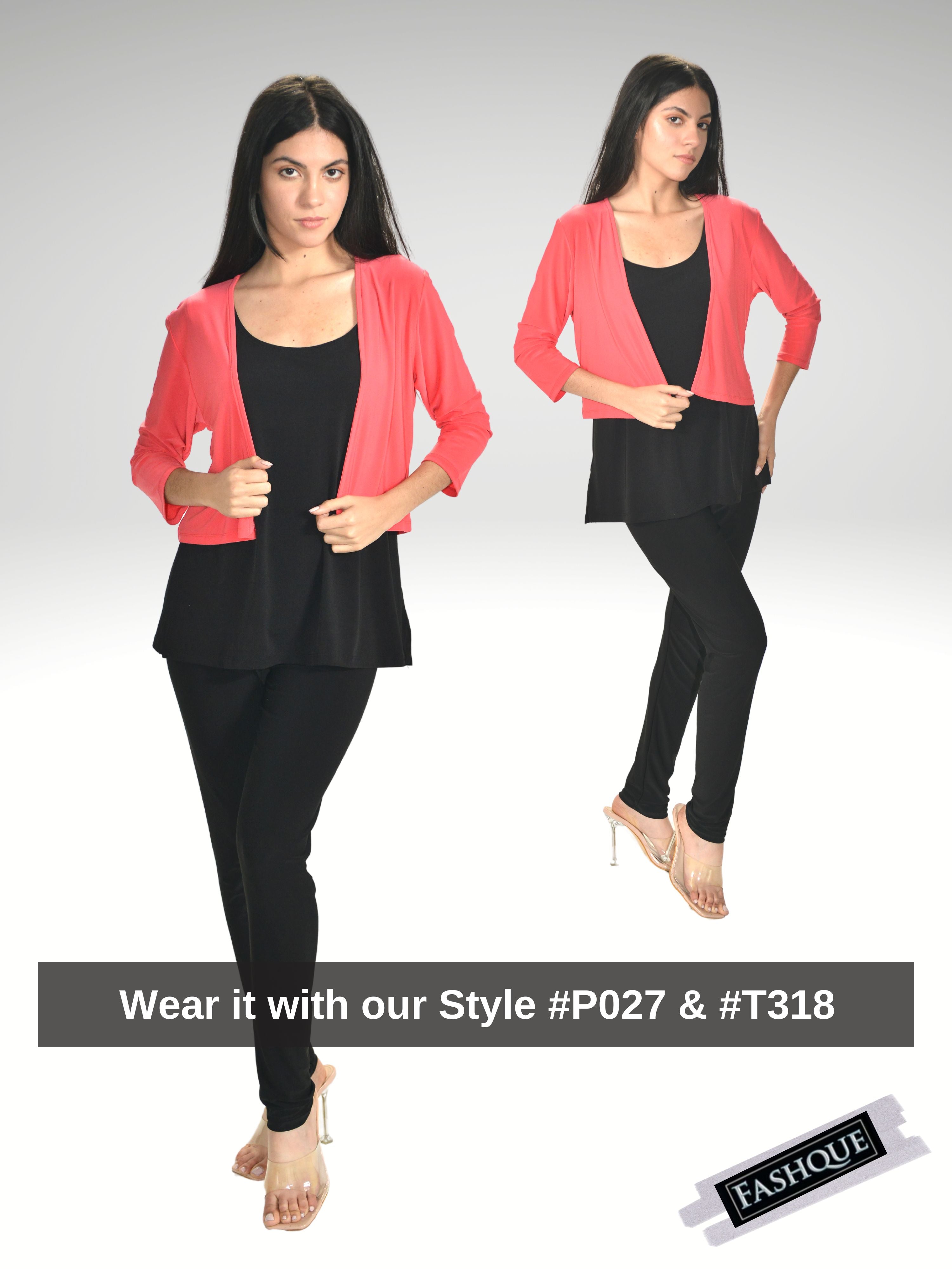 FASHQUE - Bolero with 3/4 Sleeves - T360