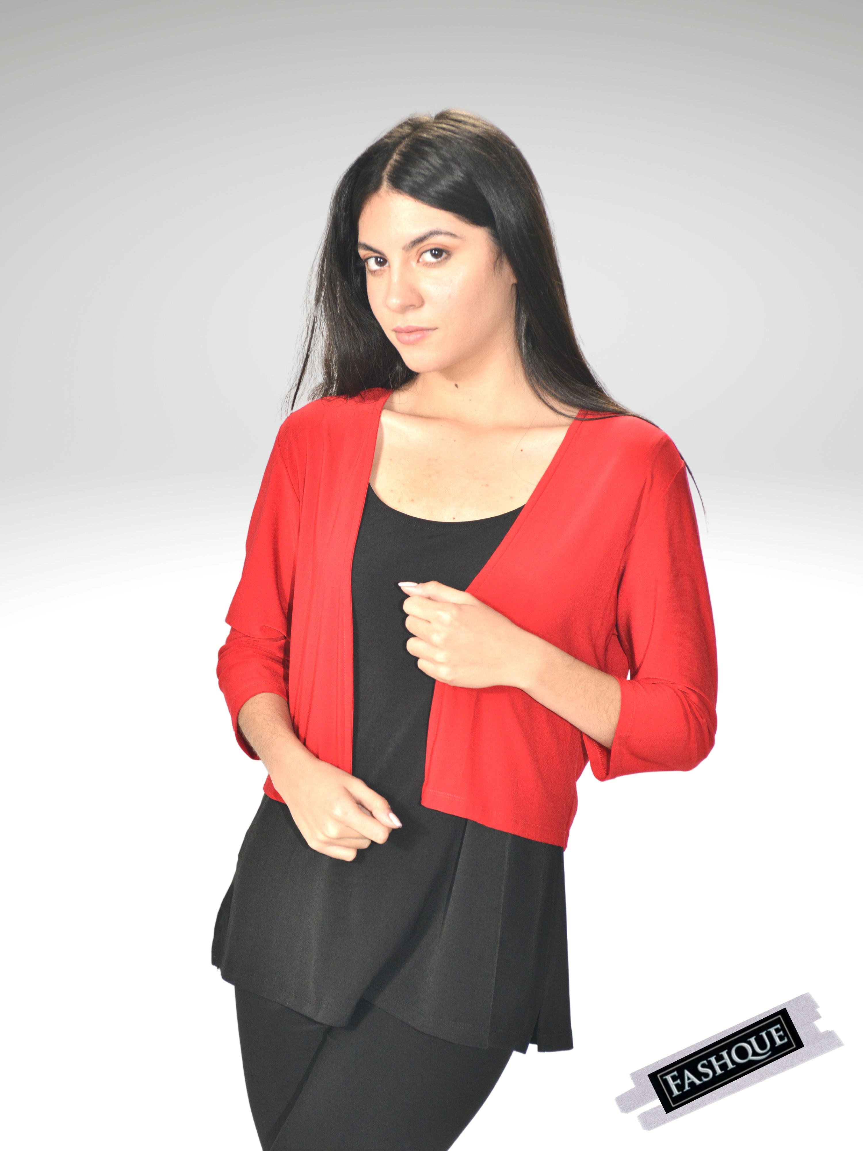 FASHQUE - Bolero with 3/4 Sleeves - T360