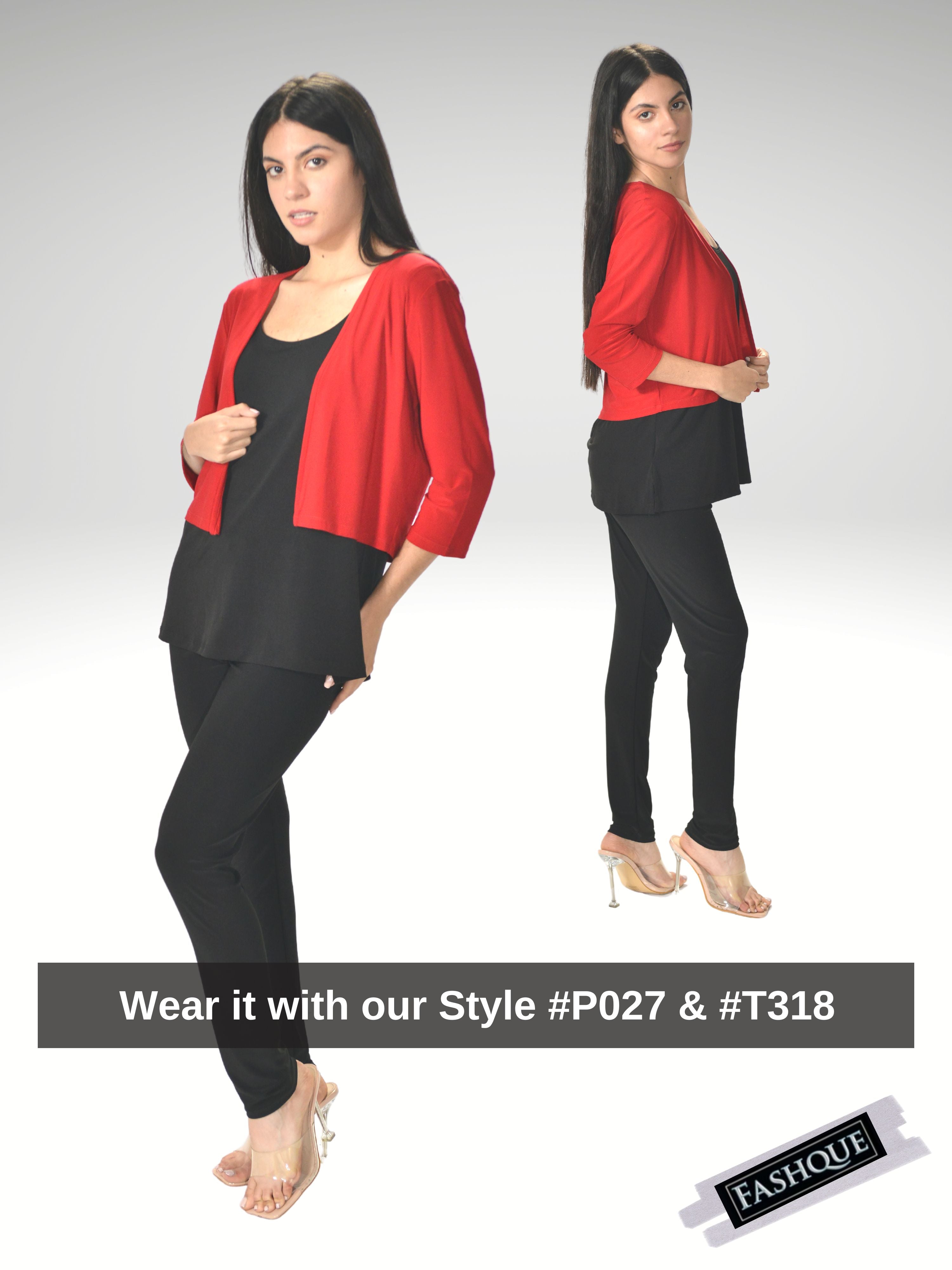 FASHQUE - Bolero with 3/4 Sleeves - T360