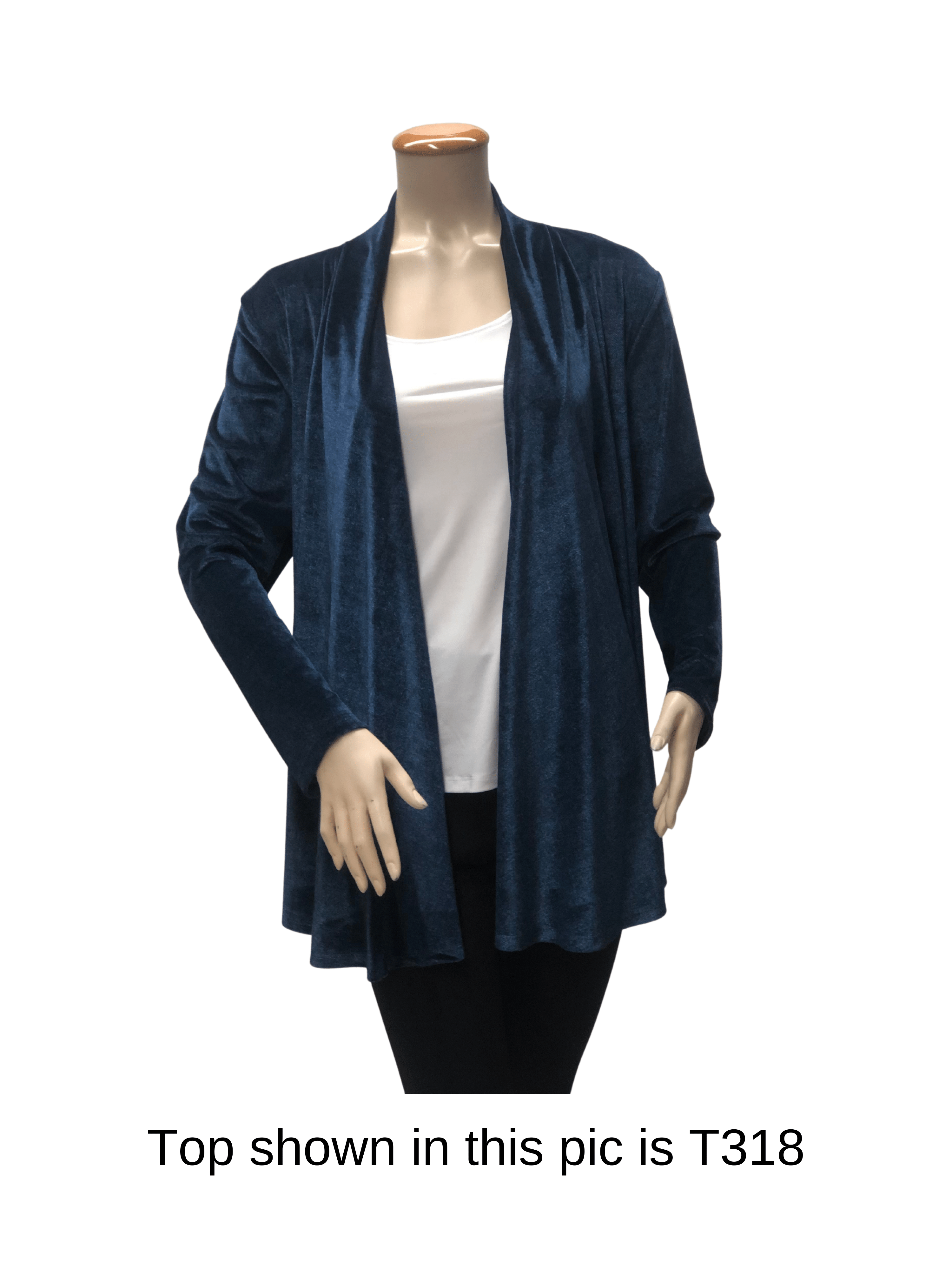 FASHQUE - Solid Open Front Long Full Sleeve Cardigan - T613